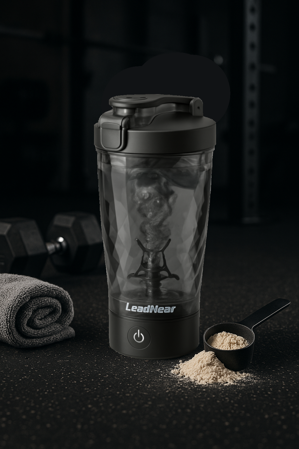 Prism Coal Black Electric Protein Shaker